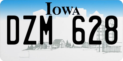 IA license plate DZM628