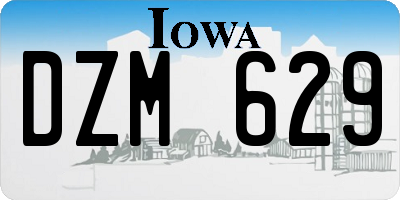IA license plate DZM629