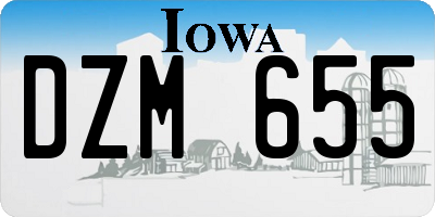 IA license plate DZM655