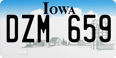 IA license plate DZM659
