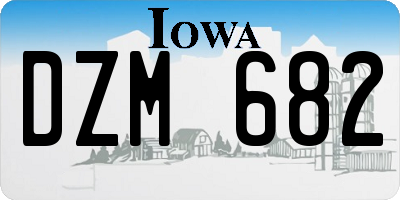 IA license plate DZM682