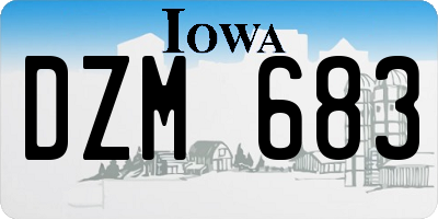 IA license plate DZM683