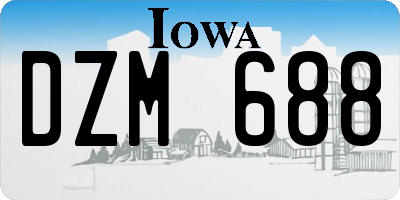 IA license plate DZM688