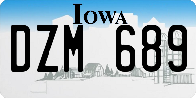 IA license plate DZM689
