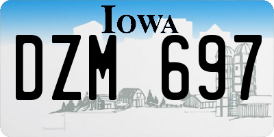 IA license plate DZM697