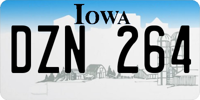 IA license plate DZN264