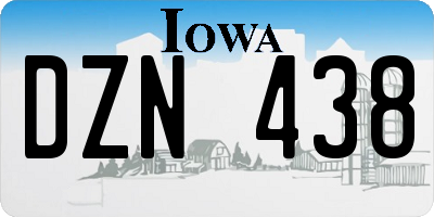 IA license plate DZN438