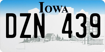IA license plate DZN439