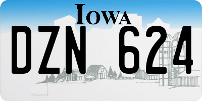 IA license plate DZN624