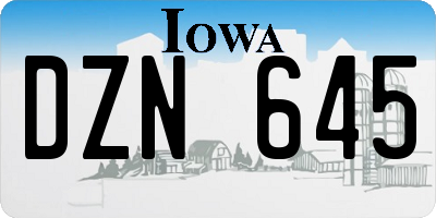 IA license plate DZN645