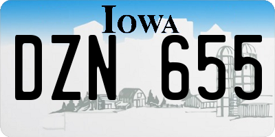 IA license plate DZN655