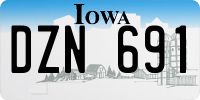 IA license plate DZN691