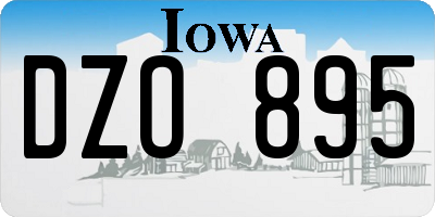 IA license plate DZO895