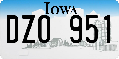 IA license plate DZO951