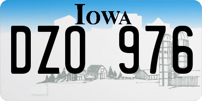 IA license plate DZO976