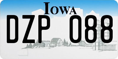 IA license plate DZP088