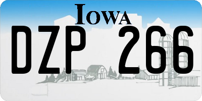 IA license plate DZP266