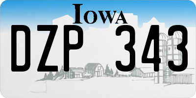 IA license plate DZP343