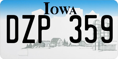 IA license plate DZP359