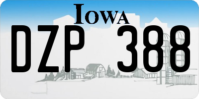 IA license plate DZP388