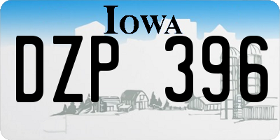 IA license plate DZP396