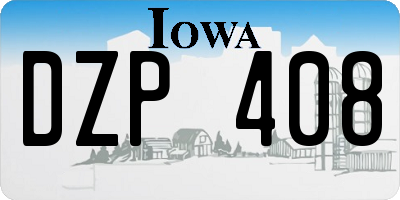 IA license plate DZP408
