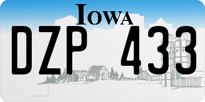 IA license plate DZP433