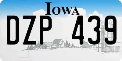IA license plate DZP439