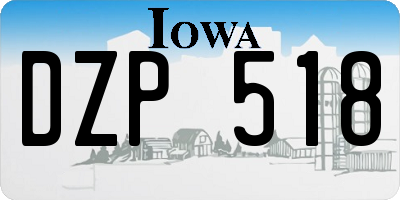 IA license plate DZP518