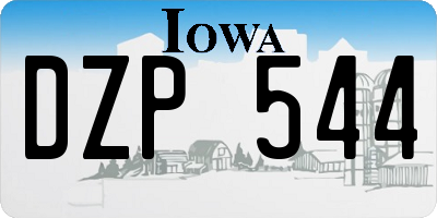 IA license plate DZP544