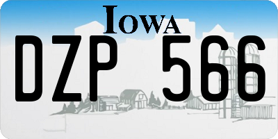 IA license plate DZP566