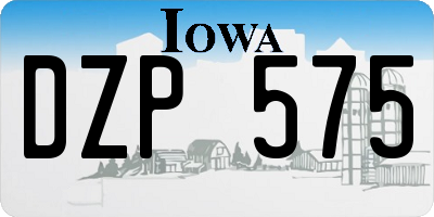 IA license plate DZP575