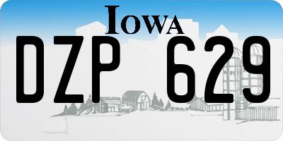 IA license plate DZP629