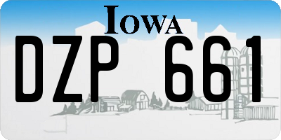 IA license plate DZP661