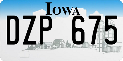 IA license plate DZP675