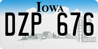IA license plate DZP676