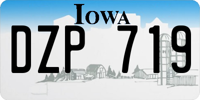 IA license plate DZP719