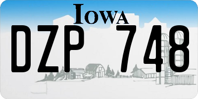 IA license plate DZP748
