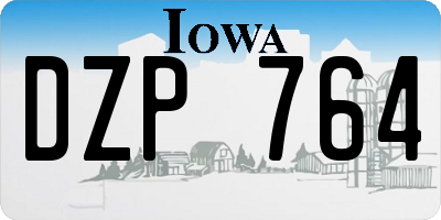 IA license plate DZP764