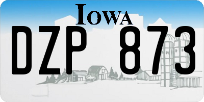 IA license plate DZP873