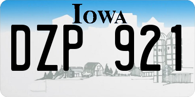IA license plate DZP921