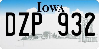 IA license plate DZP932