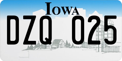 IA license plate DZQ025