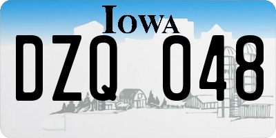 IA license plate DZQ048