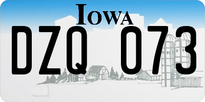 IA license plate DZQ073