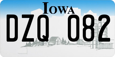 IA license plate DZQ082