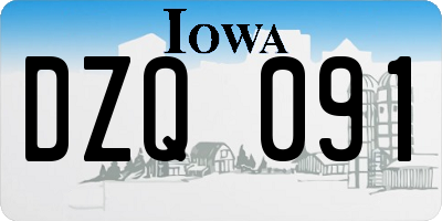 IA license plate DZQ091