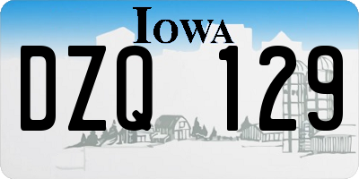 IA license plate DZQ129