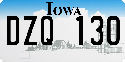 IA license plate DZQ130