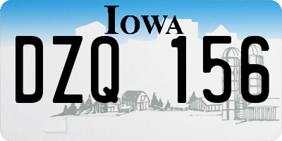IA license plate DZQ156